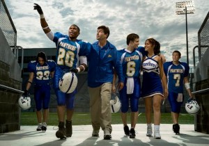 FRIDAY NIGHT LIGHTS -- Pictured: (l-r) Taylor Kitsch as Tim Riggins, Gaius Charles as Brian 