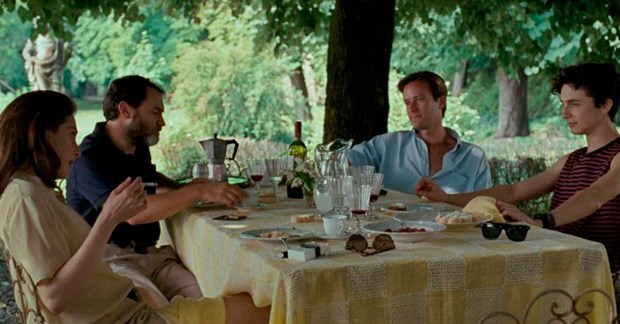 Timothée Chalamet, Armie Hammer, Michael Stuhlbarg y Amira Casar